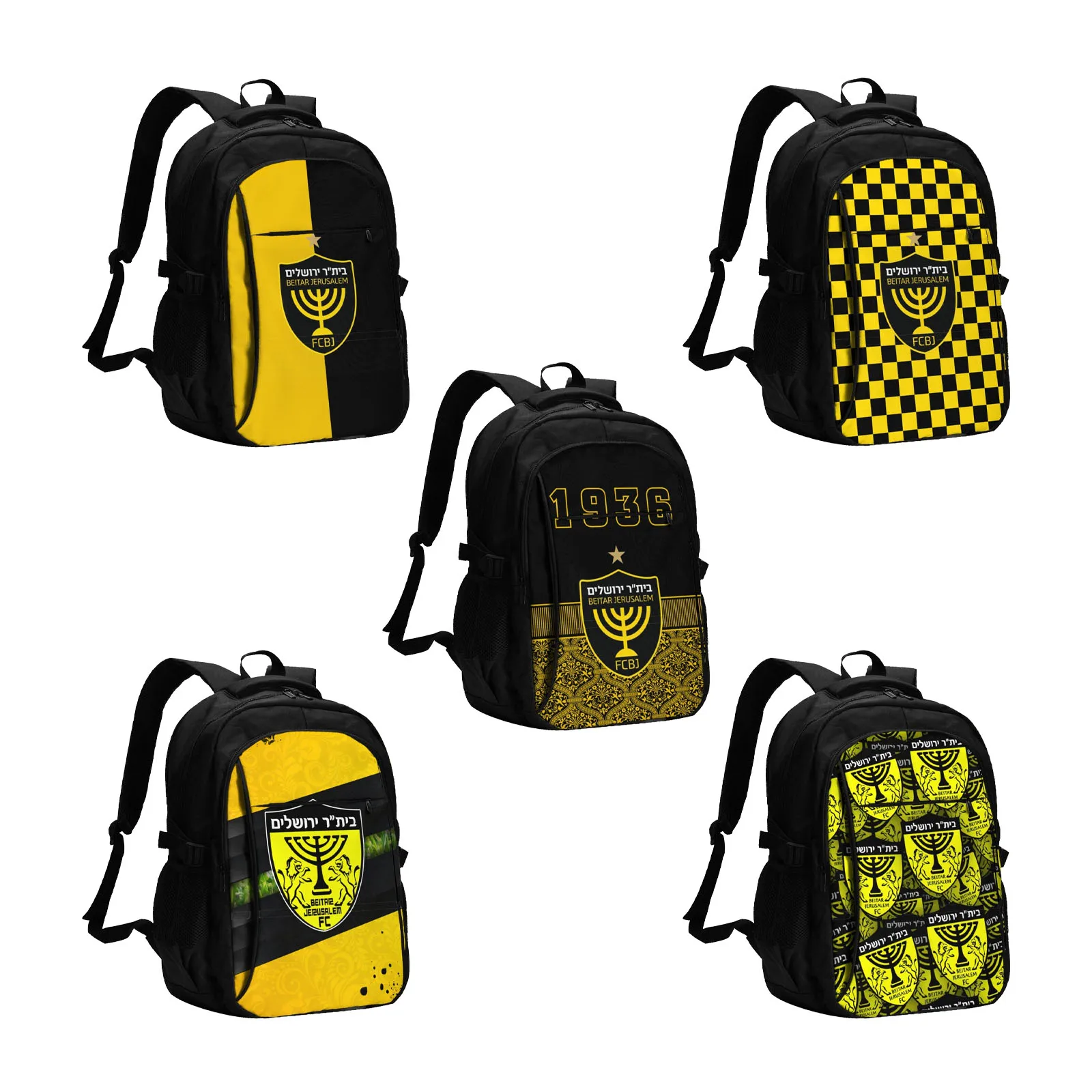 Israel Beitar Jerusalem Large Durable Travel Laptop Backpack Water Resistant Bag with USB Charging Port Business Daypack
Israel Beitar Jerusalem Large Durable Travel Laptop Backpack Water Resistant Bag with USB Charging Port Business Daypack