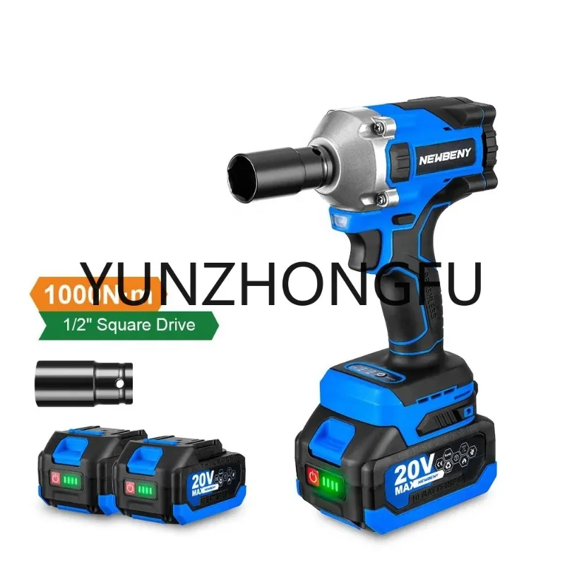 

1000N.m Torque Brushless Electric Wrench 1/2 inch Efficient Cordless Electric Impact Wrench Power Tool For Makita Battery