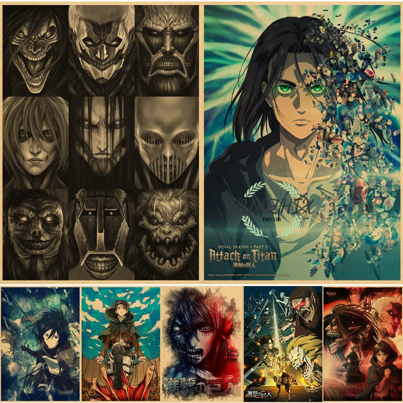 для дома картина на стену картины для интерьера Японское классическое аниме крафт-бумага настенное искусство атака на Титанов сезон плакат...
для дома картина на стену картины для интерьера Японское классическое аниме крафт-бумага настенное искусство атака на Титанов сезон плакат...