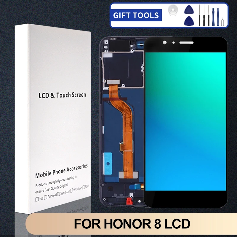 ЖК-дисплей 5,2 дюйма для Huawei Honor 8 с сенсорной панелью и дигитайзером в сборе, Диагональ экрана дюйма, с инструментами, бесплатная доставка, 1 шт.
ЖК-дисплей 5,2 дюйма для Huawei Honor 8 с сенсорной панелью и дигитайзером в сборе, Диагональ экрана дюйма, с инструментами, бесплатная доставка, 1 шт.