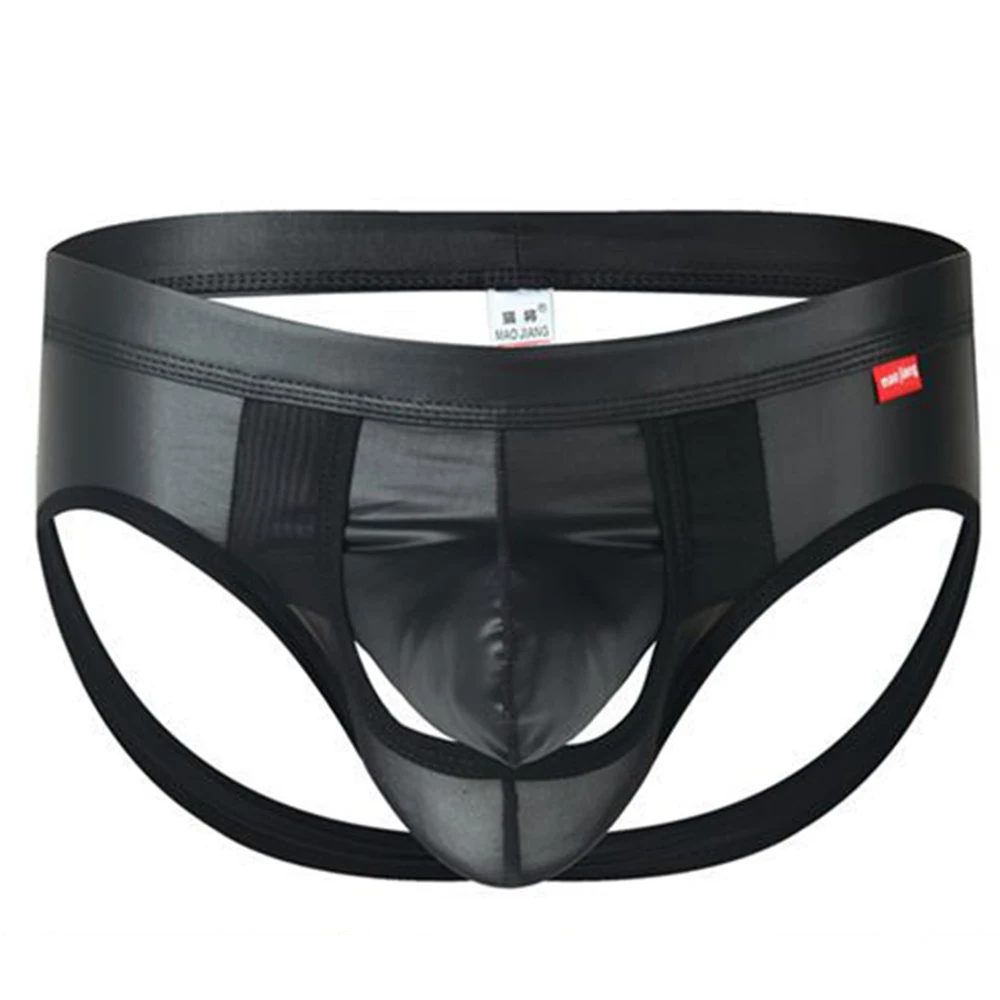Sexy Men's WetLook Underwear Jockstrap Boxer Briefs Gay PU Leather Briefs Hollow Out G-Strings Sissy Underpants Male Clubwear
Sexy Men's WetLook Underwear Jockstrap Boxer Briefs Gay PU Leather Briefs Hollow Out G-Strings Sissy Underpants Male Clubwear