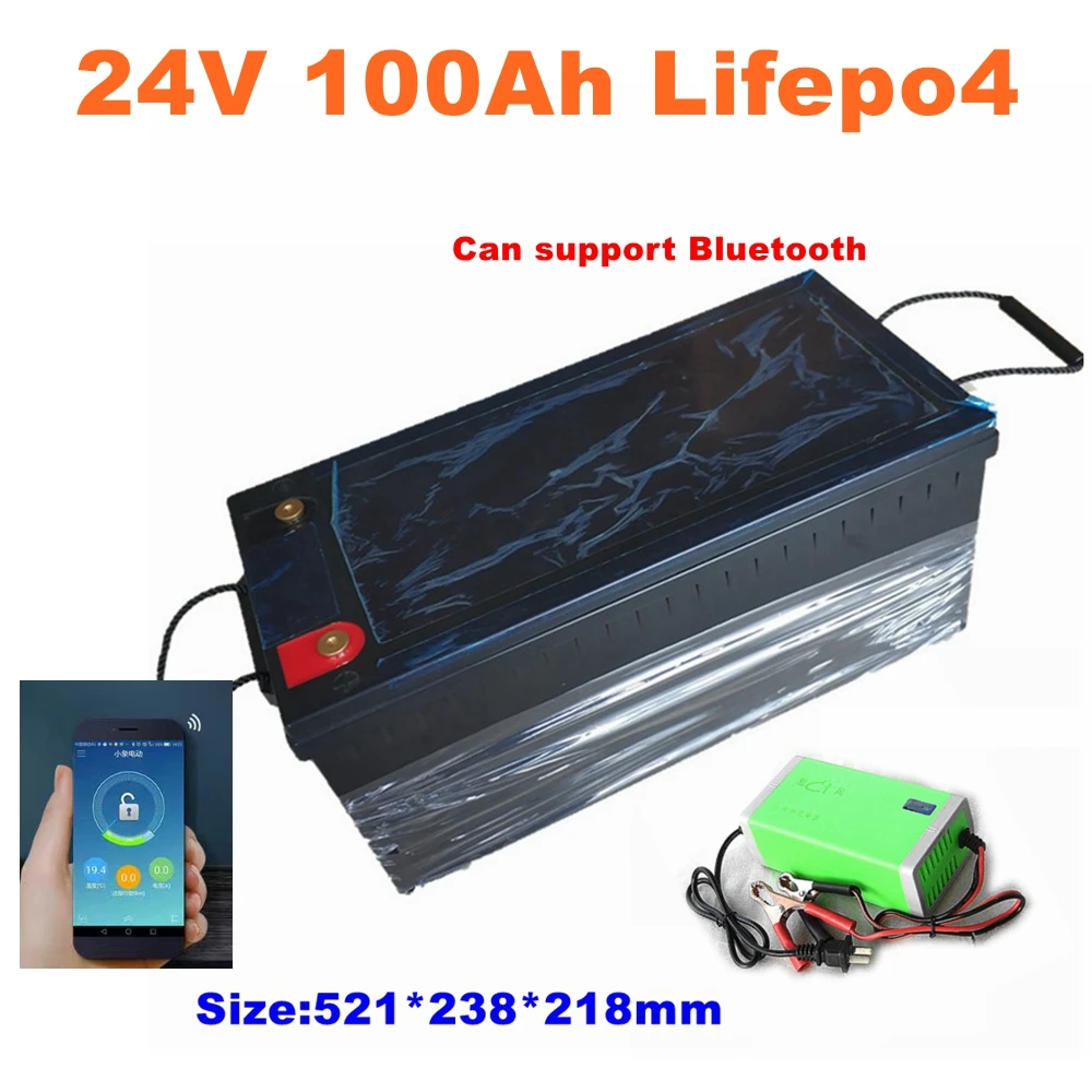 Waterproof 24V 100AH lifepo4 Lithium Battery Bluetooth BMS APP for 2400W Motorhomes Solar Energy RV EV AGV + 10A Charger
Waterproof 24V 100AH lifepo4 Lithium Battery Bluetooth BMS APP for 2400W Motorhomes Solar Energy RV EV AGV + 10A Charger