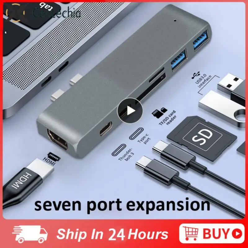 Portable Type-c Docking Station 7in1 Usb C 3.1 Type C Hub Multi-function 100w Type C To HDMI-compatible Adapter High-speed
Portable Type-c Docking Station 7in1 Usb C 3.1 Type C Hub Multi-function 100w Type C To HDMI-compatible Adapter High-speed