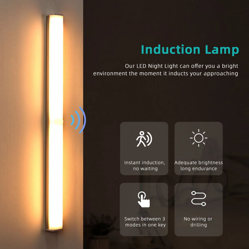 Led Lights Lamp Cabinet Wireless LED Closet Light PIR Motion Rechargeable Strip Sensor USB Wall Decor Bedroom Decoration
Led Lights Lamp Cabinet Wireless LED Closet Light PIR Motion Rechargeable Strip Sensor USB Wall Decor Bedroom Decoration