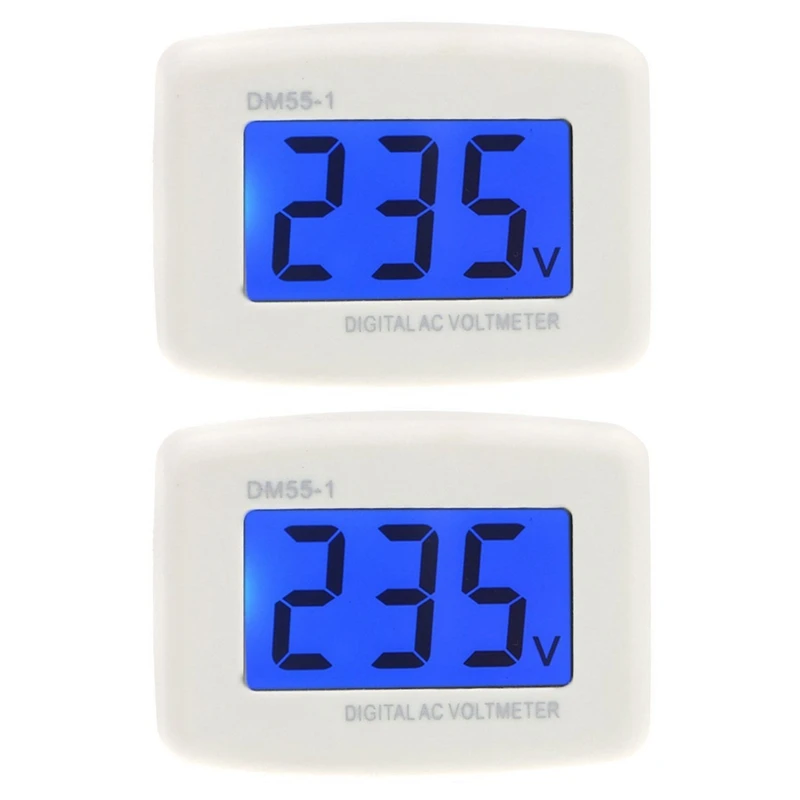 

2X DM 55 - 1 AC 80 - 300 V LCD Digital Voltmeter US Plug - In Electric Pen Meter