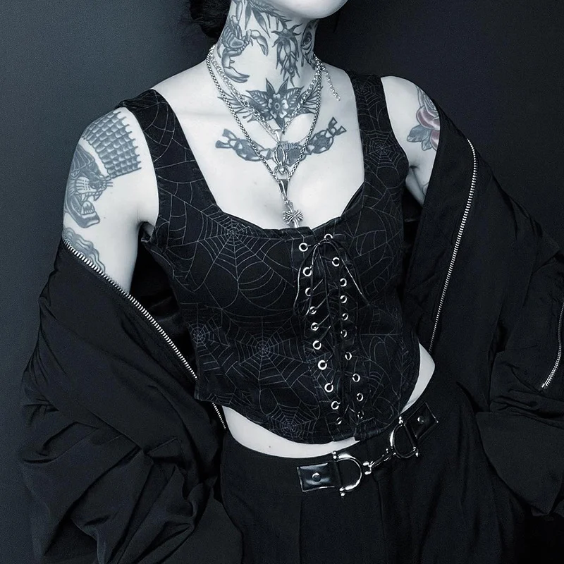 Женский топ в стиле ретро Goth, черный облегающий пуловер в готическом стиле с принтом паутины и галстуком-бабочкой, 2019
Женский топ в стиле ретро Goth, черный облегающий пуловер в готическом стиле с принтом паутины и галстуком-бабочкой, 2019