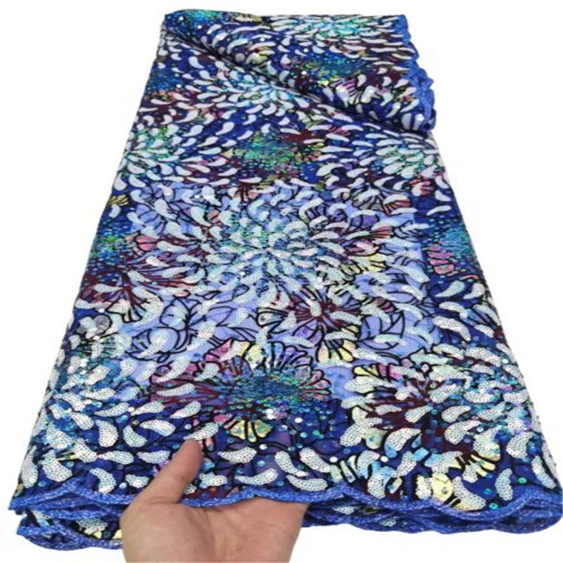 Sequins Embroidery African Lace Fabric 5 Yards Multicolor High Quality Nigerian Wedding Bridal Flocking French Net Lace Material
Sequins Embroidery African Lace Fabric 5 Yards Multicolor High Quality Nigerian Wedding Bridal Flocking French Net Lace Material
