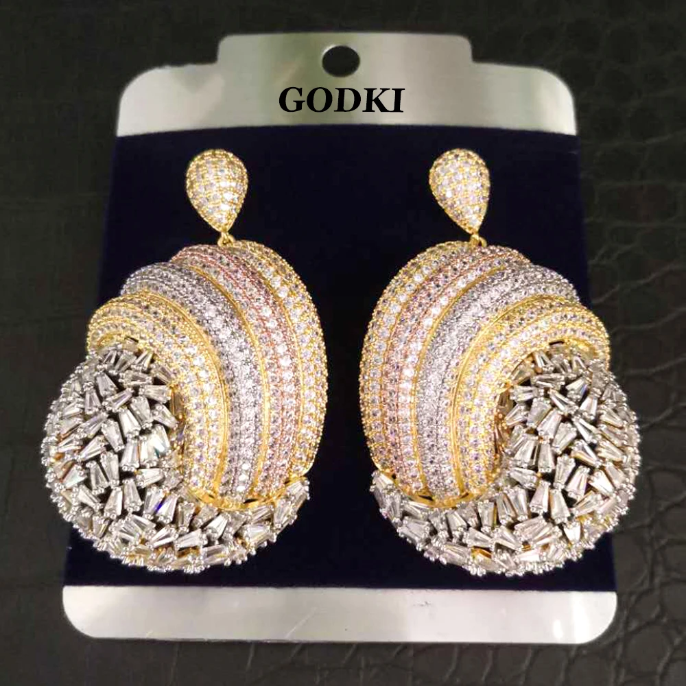 GODKI High Quality Big Bold African Earrings For Women Wedding Party Dubai Bridal Jewelry boucle d'oreille femme Gift Jewelry 
GODKI High Quality Big Bold African Earrings For Women Wedding Party Dubai Bridal Jewelry boucle d'oreille femme Gift Jewelry