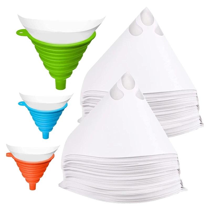 600 Pcs Paint Filters Strainer With 100 Micrometre Flow Nylon Mesh Cone Paint Filter Screen With 3 Pcs Silicone Funnel
600 Pcs Paint Filters Strainer With 100 Micrometre Flow Nylon Mesh Cone Paint Filter Screen With 3 Pcs Silicone Funnel