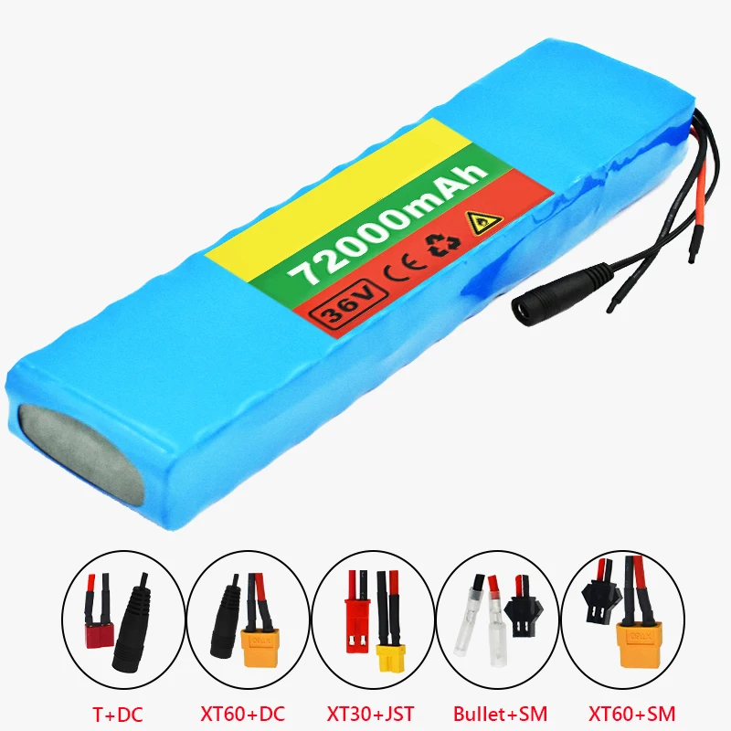 Scooter 36V Battery 10S3P 72Ah 18650 Battery Pack 500W 36v Lithium Bike Battery Rechargeable Li-ion Battery
Scooter 36V Battery 10S3P 72Ah 18650 Battery Pack 500W 36v Lithium Bike Battery Rechargeable Li-ion Battery