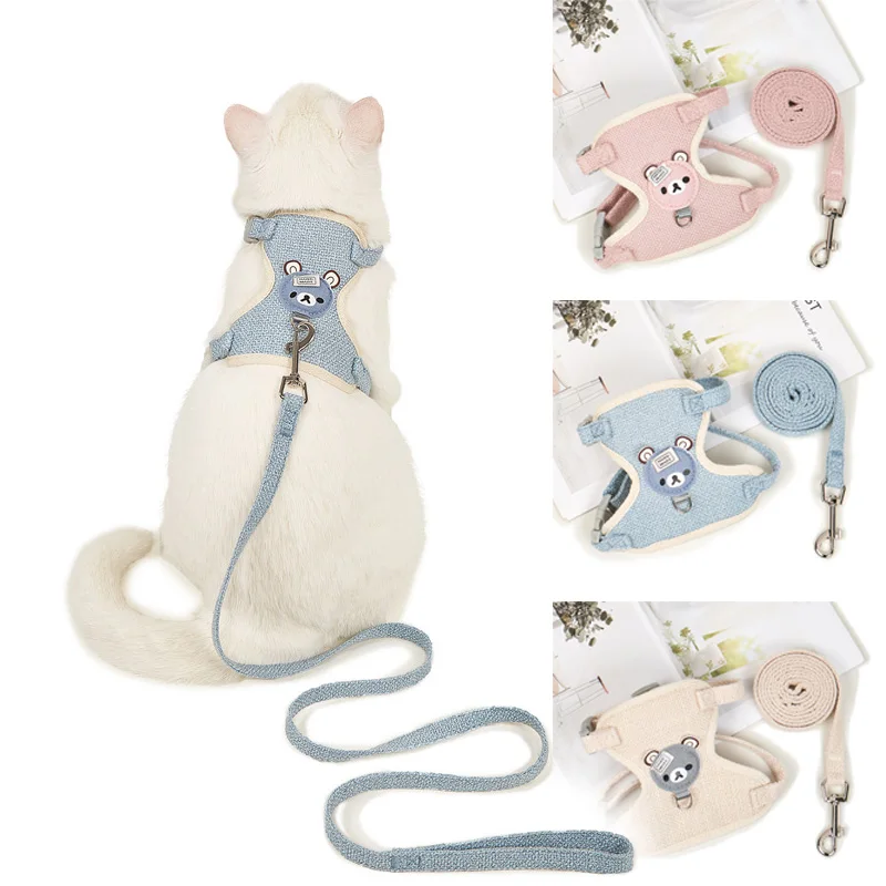 Pet Harness Puppy Collars Breathable Mesh Vest Adjustable Cartoon Bear Cat Harnesses Leash Pug for Small and Medium Pets
Pet Harness Puppy Collars Breathable Mesh Vest Adjustable Cartoon Bear Cat Harnesses Leash Pug for Small and Medium Pets