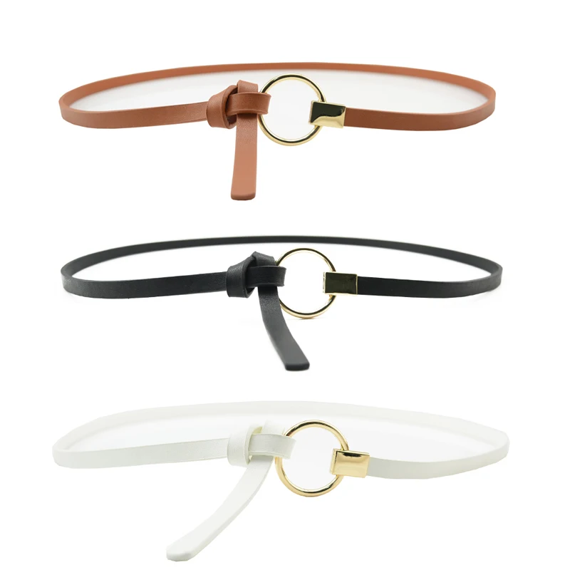 Fashion Thin PU Leather Waistbands Gold Round Buckle Belts For Women Dresses Circle Waist Rope Casual Luxury Student Strap Belt
Fashion Thin PU Leather Waistbands Gold Round Buckle Belts For Women Dresses Circle Waist Rope Casual Luxury Student Strap Belt