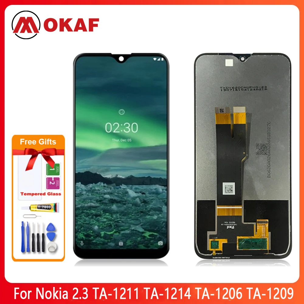 OKANFU New Original For Nokia 2.3 LCD Display Touch Screen Digitizer Assembly TA-1211 TA-1214 TA-1206 TA-1209 lcd Replacement
OKANFU New Original For Nokia 2.3 LCD Display Touch Screen Digitizer Assembly TA-1211 TA-1214 TA-1206 TA-1209 lcd Replacement