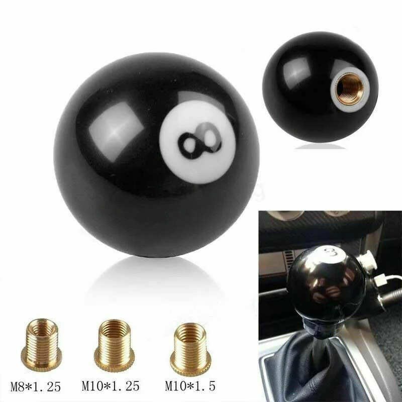 Universal Car Gear Shift Knob Billiards Black 8 Manual Shift Handle Shift Knob Stick Head for Honda Subaru Ford Mazda M8 M10 M12
Universal Car Gear Shift Knob Billiards Black 8 Manual Shift Handle Shift Knob Stick Head for Honda Subaru Ford Mazda M8 M10 M12