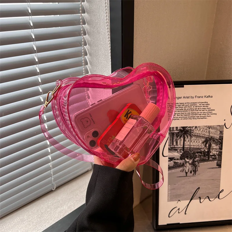 Transparent Hearts Small Bag Womens 2023 New Trendy Fashion Messenger Bag Simple Western Fashion Popular Handbag Shoulder Bag 
Transparent Hearts Small Bag Womens 2023 New Trendy Fashion Messenger Bag Simple Western Fashion Popular Handbag Shoulder Bag