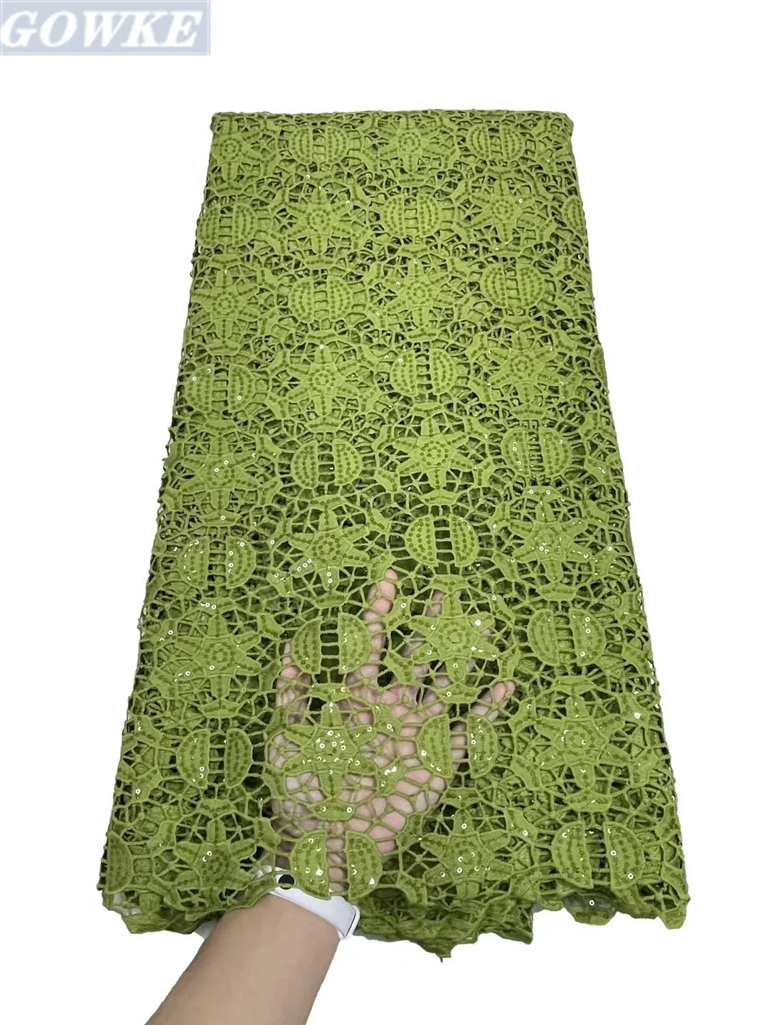 Latest Nigerian Green Water Soluble Punch Lace Fabric 2022 High Quality African Guipure Cord Lace Fabric For Wedding Cloth Dress
Latest Nigerian Green Water Soluble Punch Lace Fabric 2022 High Quality African Guipure Cord Lace Fabric For Wedding Cloth Dress