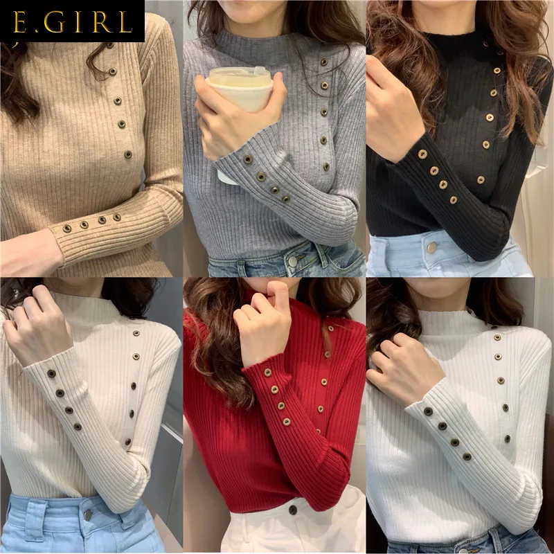 T-shirts Women Solid Button Design Tender Autumn Vintage Knitted Leisure 6 Colors Female Soft Popular Tops Cloth Simple Classic
T-shirts Women Solid Button Design Tender Autumn Vintage Knitted Leisure 6 Colors Female Soft Popular Tops Cloth Simple Classic