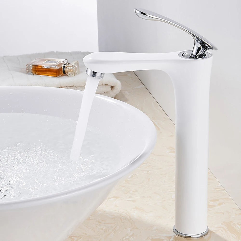 Modern Basin Faucet Single Hole Cold and Hot Water Mixer Tap White Kitchen Faucet Simplicity Home Decor Bathroom Accessories
Modern Basin Faucet Single Hole Cold and Hot Water Mixer Tap White Kitchen Faucet Simplicity Home Decor Bathroom Accessories