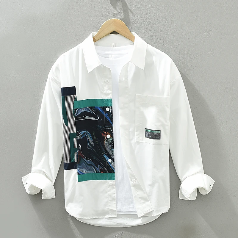 New Designer Long-sleeved Abstract Pattern Print Casual Fashion Shirts For Men Brand Tops Clothing Camisa Masculina Chemise
New Designer Long-sleeved Abstract Pattern Print Casual Fashion Shirts For Men Brand Tops Clothing Camisa Masculina Chemise