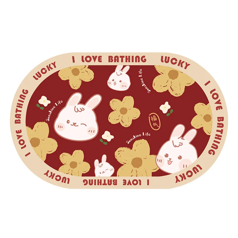 2023 Rabbit New Year Toilet Floor Mat Cartoon Animal Diatom Mud Absorbent Floor Mat Bathroom Door Non-slip Quick-drying Carpet
2023 Rabbit New Year Toilet Floor Mat Cartoon Animal Diatom Mud Absorbent Floor Mat Bathroom Door Non-slip Quick-drying Carpet