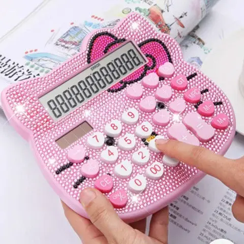 Original Hello Kitty Diamond Calculator Cartoon Korean Pink Diamond Heart-Shaped Button Kitty Crystal Diamond Ktcat Computer
Original Hello Kitty Diamond Calculator Cartoon Korean Pink Diamond Heart-Shaped Button Kitty Crystal Diamond Ktcat Computer