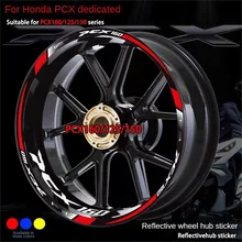 For Honda PCX125 150 160 Reflective Motorcycle Accessories Wheel Tire Modification Sticker Hub Decals Rim Stripe Tape PCX