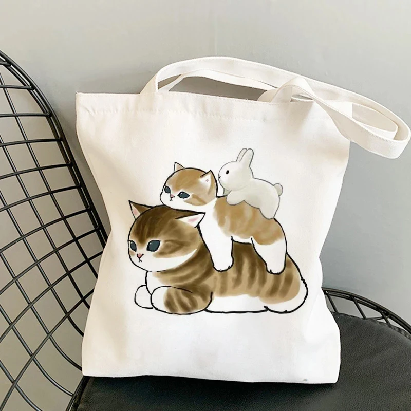 Tote Shoulder Canvas Bag Shopping Bags Beach White Eco Hand Bags Women Cats aesthetic kawaii cute harajuku Art Teacher Gift
Tote Shoulder Canvas Bag Shopping Bags Beach White Eco Hand Bags Women Cats aesthetic kawaii cute harajuku Art Teacher Gift