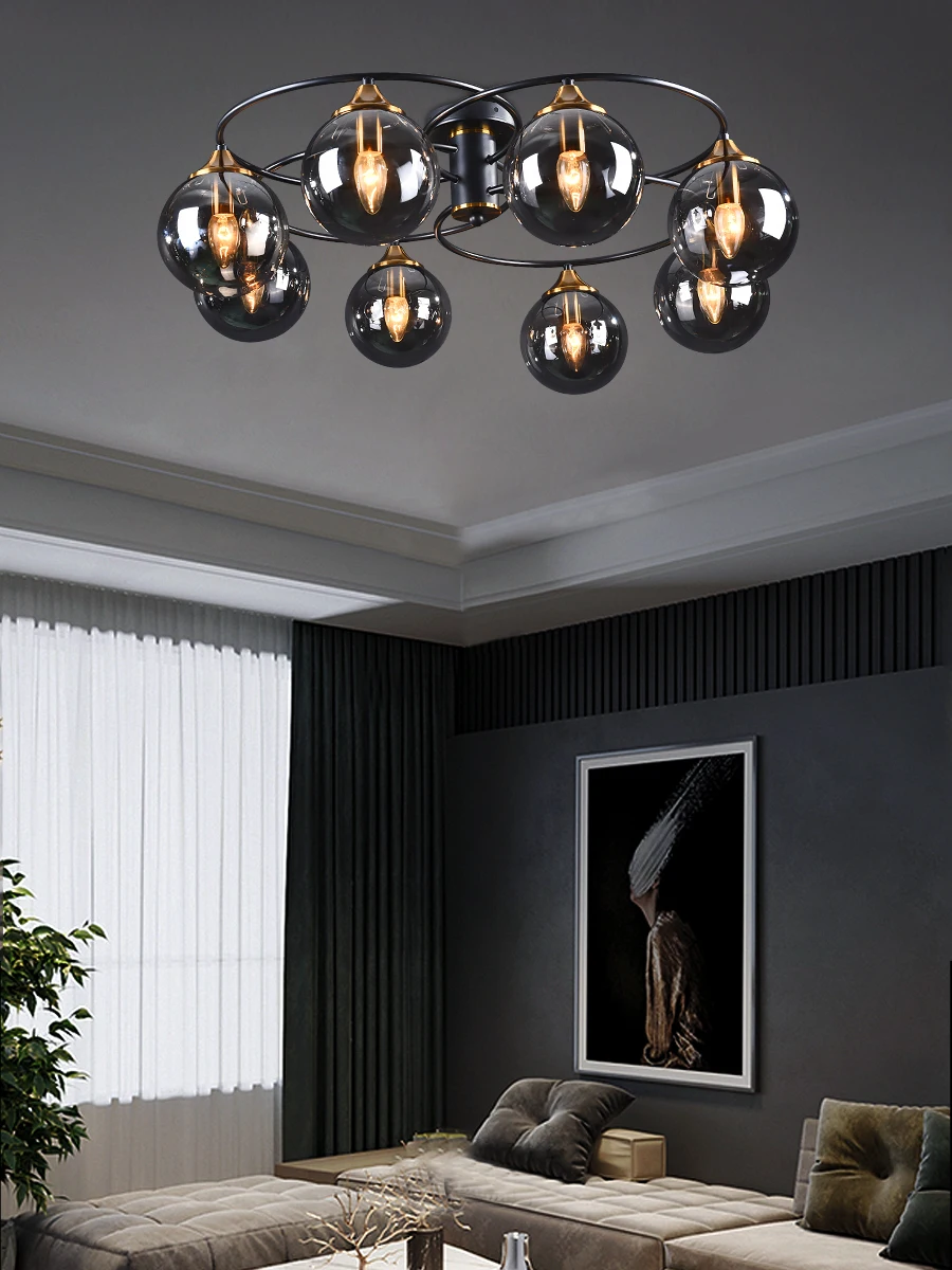Nordic Ceiling Lamp Modern Minimalist Creative and Slightly Luxury Lightglass Ball Net Red Lamp in the Living Room Bedroom
Nordic Ceiling Lamp Modern Minimalist Creative and Slightly Luxury Lightglass Ball Net Red Lamp in the Living Room Bedroom