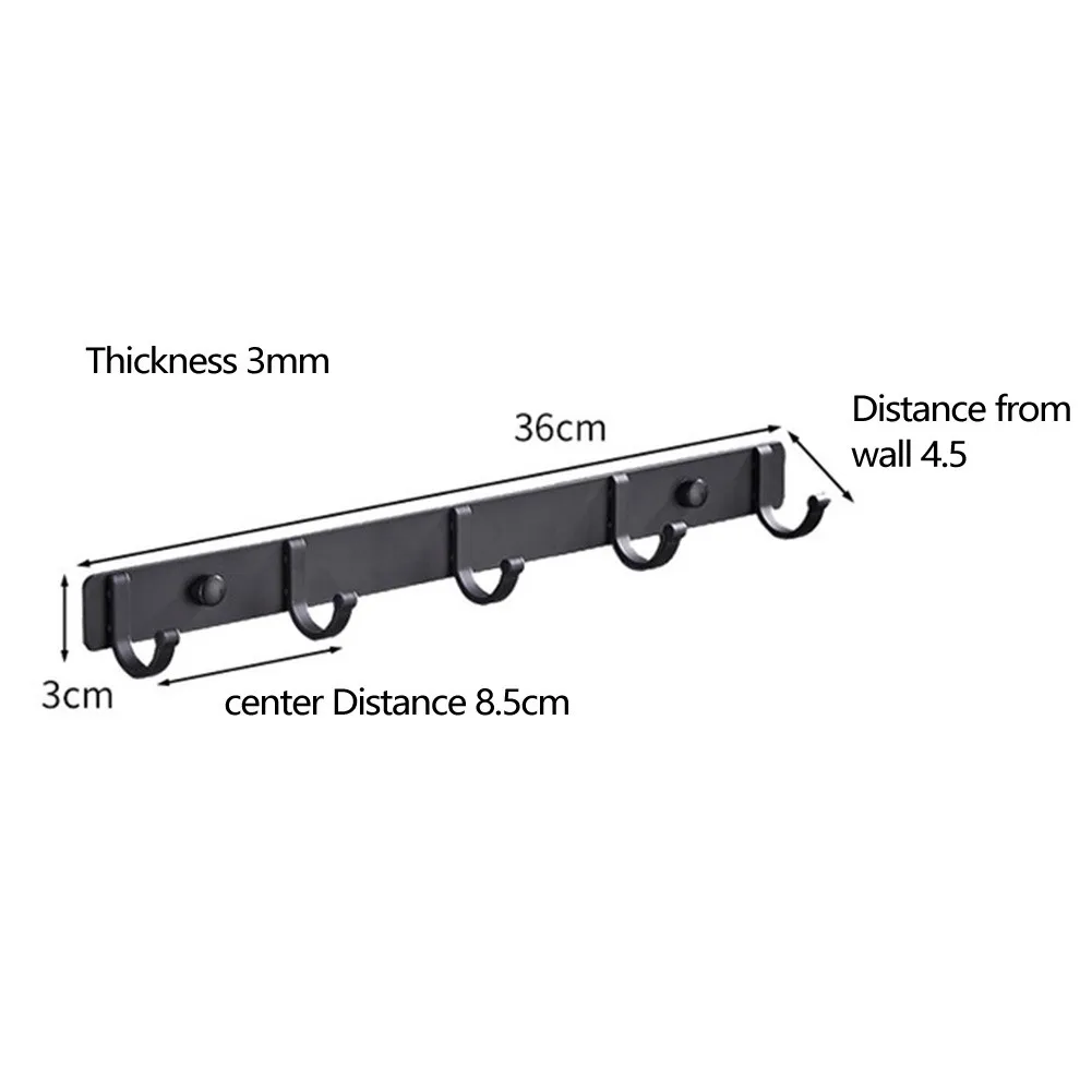 Aluminum Wall Mounted Hanger Coat Towel Hat Clothes Rack Bathroom 3/4/5/6 Hooks Clothes Coats Hats Towels Handbags Umbrellas
Aluminum Wall Mounted Hanger Coat Towel Hat Clothes Rack Bathroom 3/4/5/6 Hooks Clothes Coats Hats Towels Handbags Umbrellas
