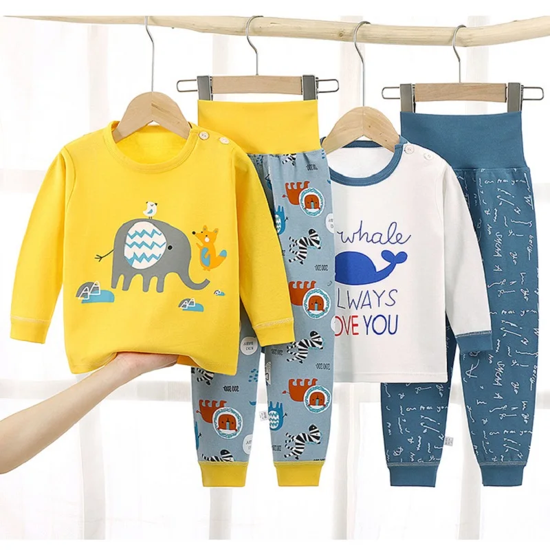 Baby Toddler Children's Sleepsuit Set 100% Cotton Autumn Winter Boys Girls High Waist Belly Protection Home Clothes Pajamas Set
Baby Toddler Children's Sleepsuit Set 100% Cotton Autumn Winter Boys Girls High Waist Belly Protection Home Clothes Pajamas Set