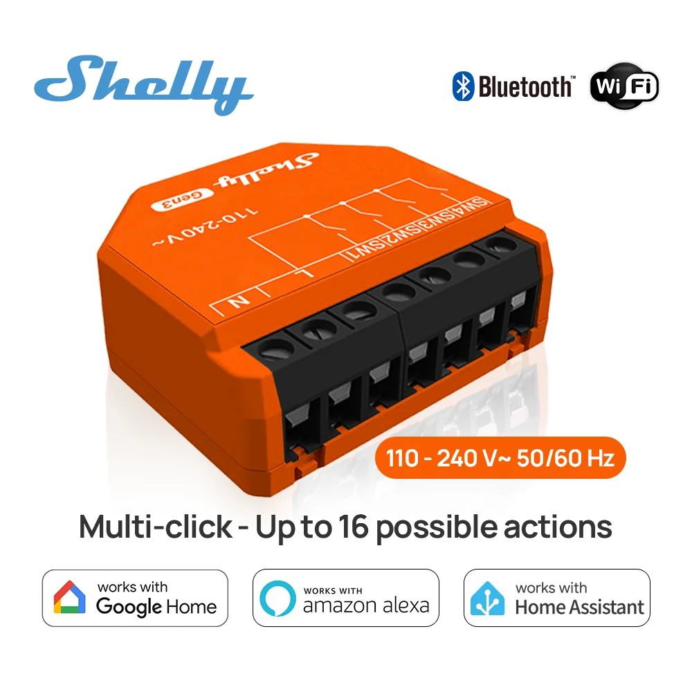 Shelly i4 Gen3 Smart 4-канальный контроллер Wi-Fi
Shelly i4 Gen3 Smart 4-канальный контроллер Wi-Fi