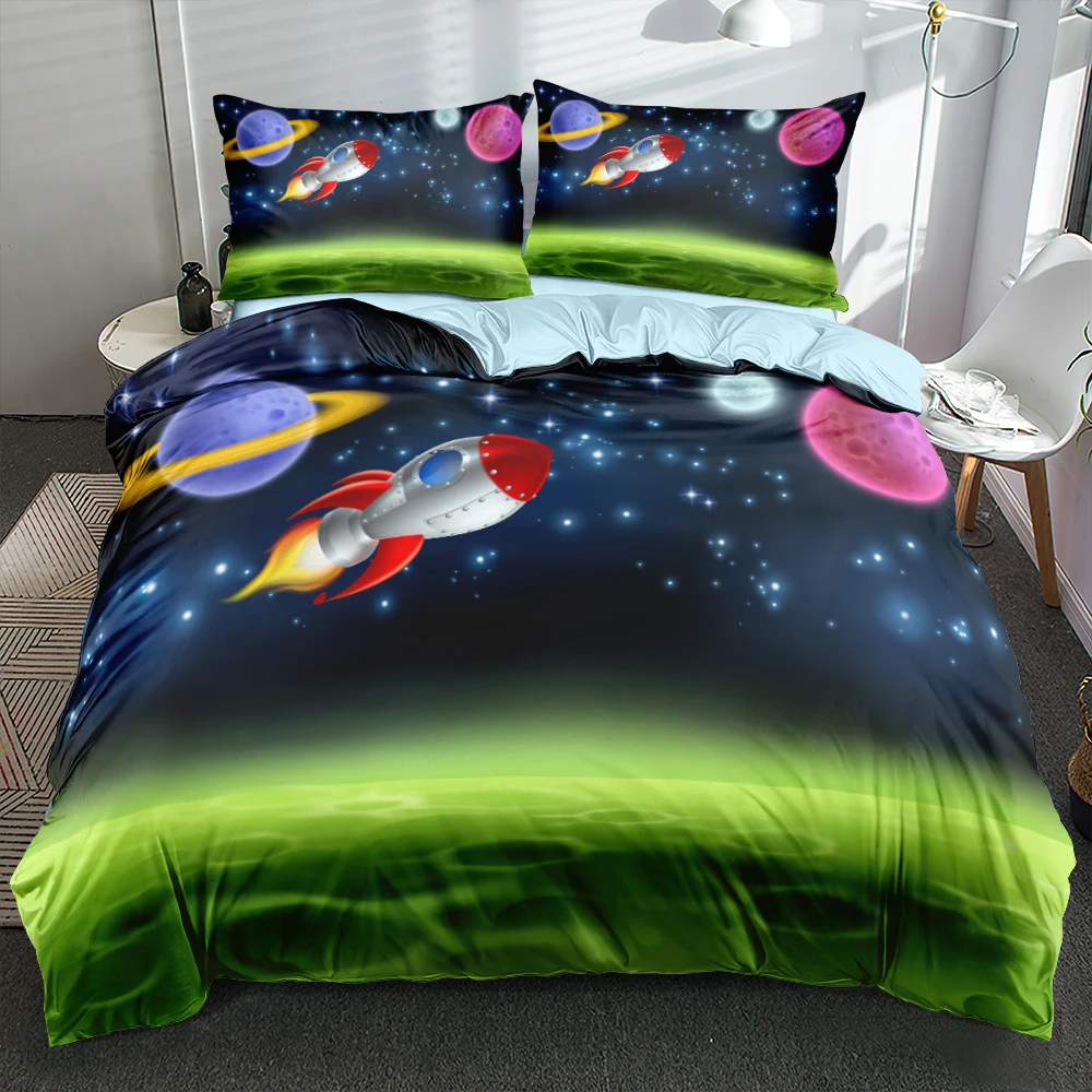 Space Bedding Sets Cartoon Black Duvet Cover Set Bedclothes With Pillowcases Twin Double Queen King Sizes Soft and Comfortable
Space Bedding Sets Cartoon Black Duvet Cover Set Bedclothes With Pillowcases Twin Double Queen King Sizes Soft and Comfortable