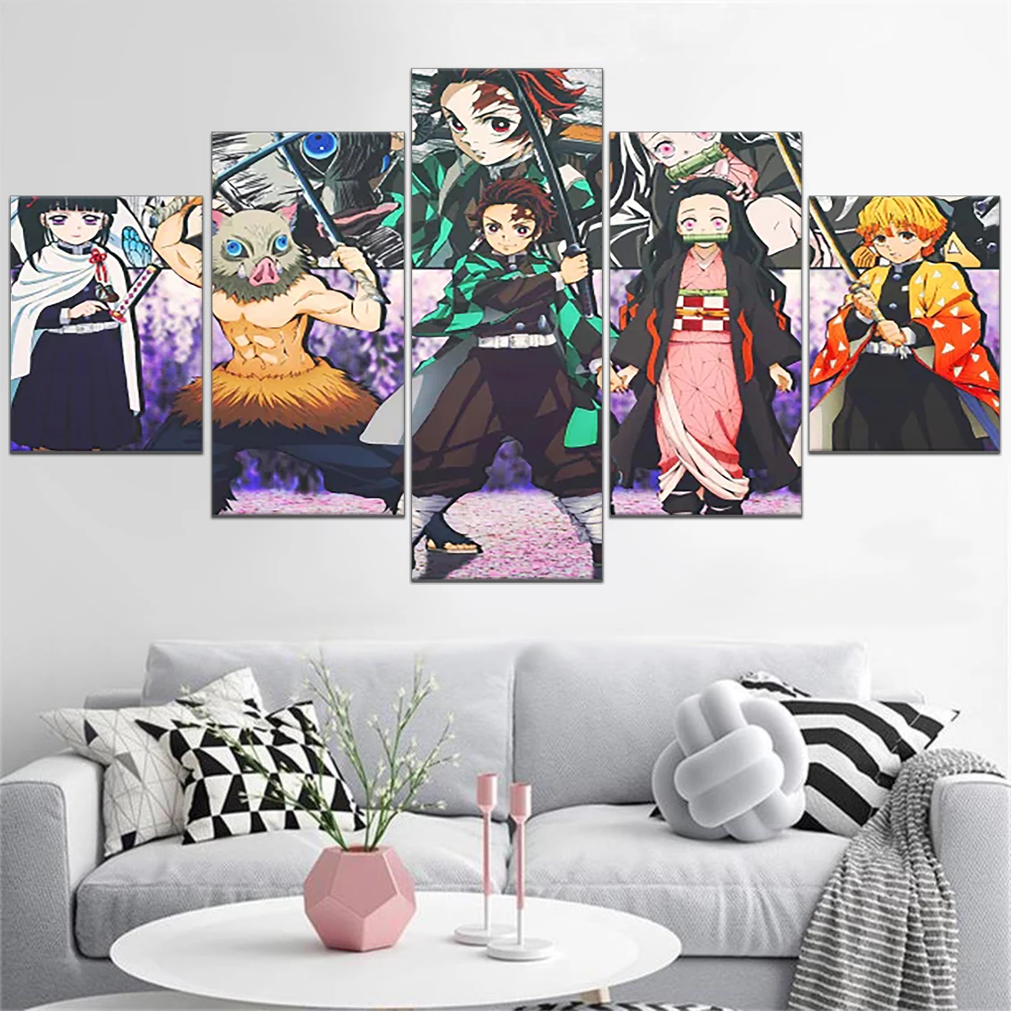 Demon Slayer Poster 5 Panel Modern Canvas HD Print Anime Figure Painting Pictures Wall Art Modular Boy Bedroom For Home Decor
Demon Slayer Poster 5 Panel Modern Canvas HD Print Anime Figure Painting Pictures Wall Art Modular Boy Bedroom For Home Decor