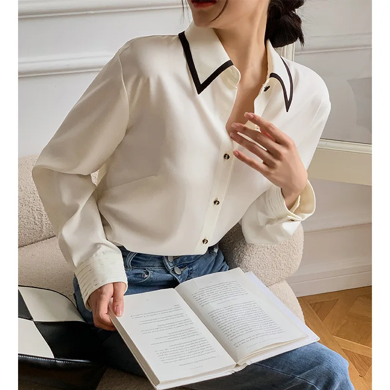 Elegant Fashion Loose Women Shirt Tops Long Sleeve Turn-down Collar Korean Ladies Blouse Blusas Mujer De Moda 2022 Spring Fall
Elegant Fashion Loose Women Shirt Tops Long Sleeve Turn-down Collar Korean Ladies Blouse Blusas Mujer De Moda 2022 Spring Fall
