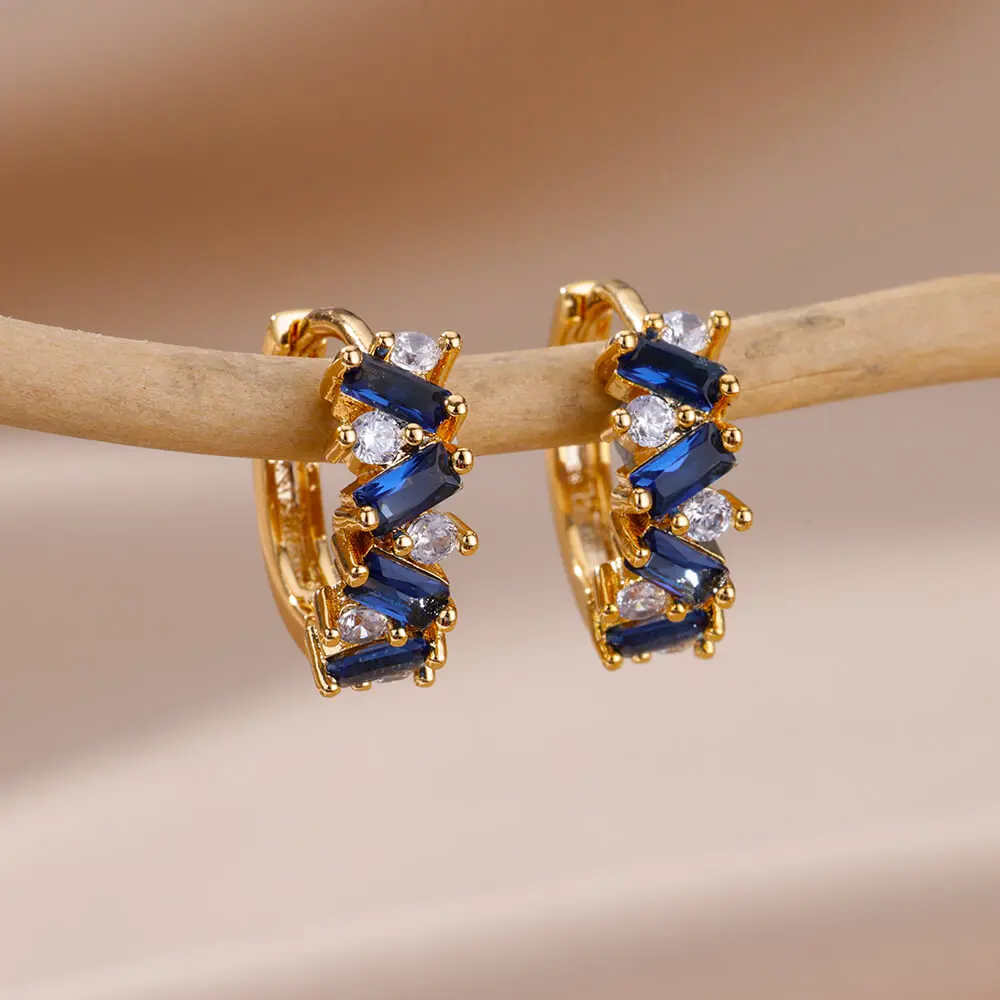 New in Blue Zircon Earrings for Women Girls Stainless Steel Hoop Earrings 2023 Trend Luxury Wedding Jewelry free shipping aretes
New in Blue Zircon Earrings for Women Girls Stainless Steel Hoop Earrings 2023 Trend Luxury Wedding Jewelry free shipping aretes