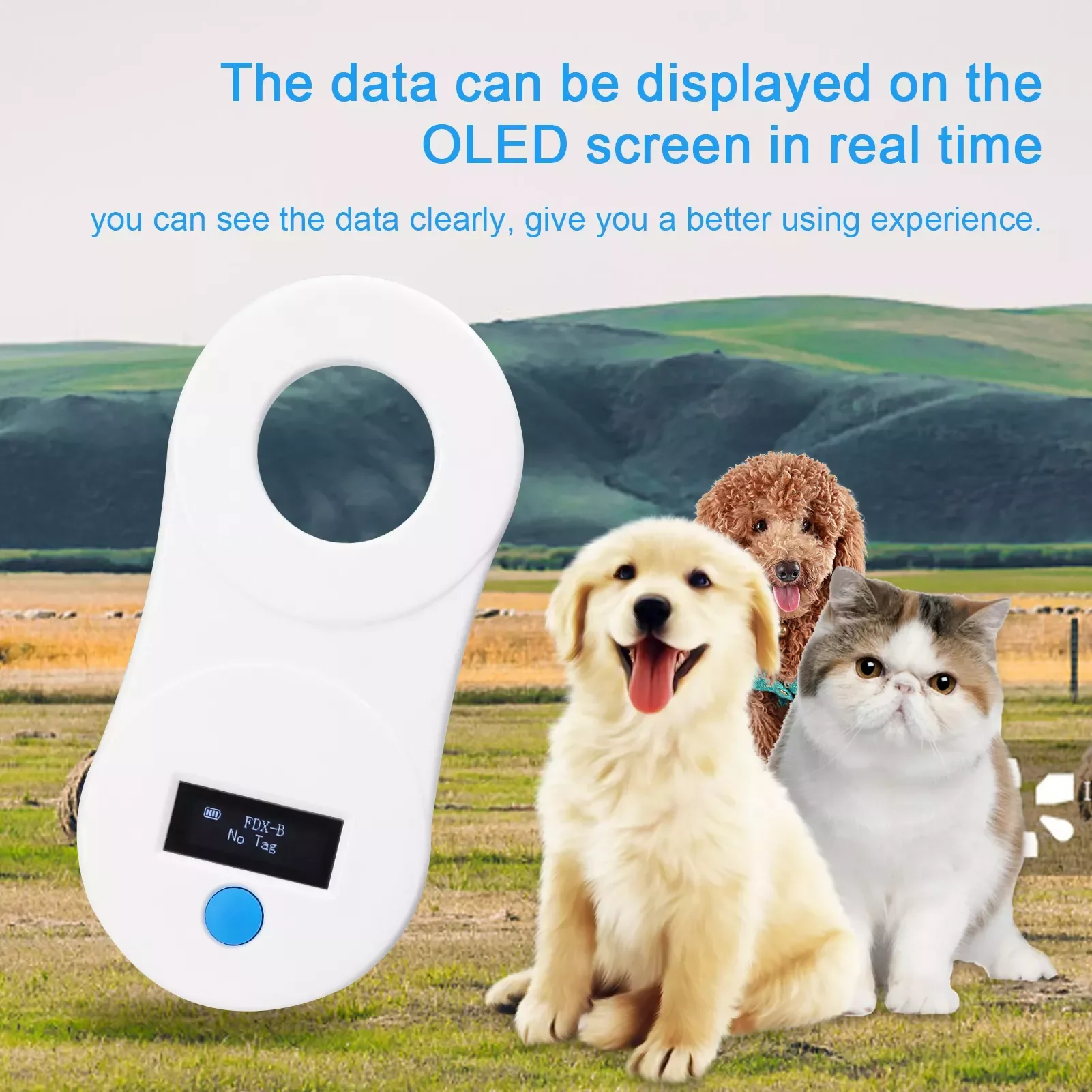 134.2KHz Animal Chip Scanner Animal Chip Scanning Tool Poultry Pet Management Chip Scanner OLED Display For Pet Identification
134.2KHz Animal Chip Scanner Animal Chip Scanning Tool Poultry Pet Management Chip Scanner OLED Display For Pet Identification
