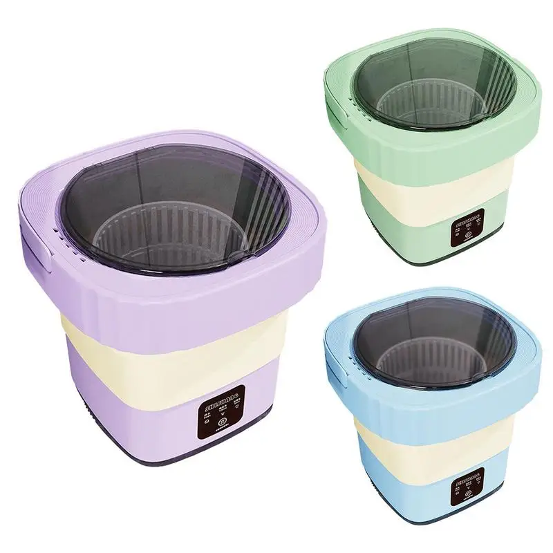 6.1 LBs Folding Portable Washing Machine Big Capacity With Spin Dryer Bucket For Clothes Travel Home Underwear Socks Mini Washer
6.1 LBs Folding Portable Washing Machine Big Capacity With Spin Dryer Bucket For Clothes Travel Home Underwear Socks Mini Washer