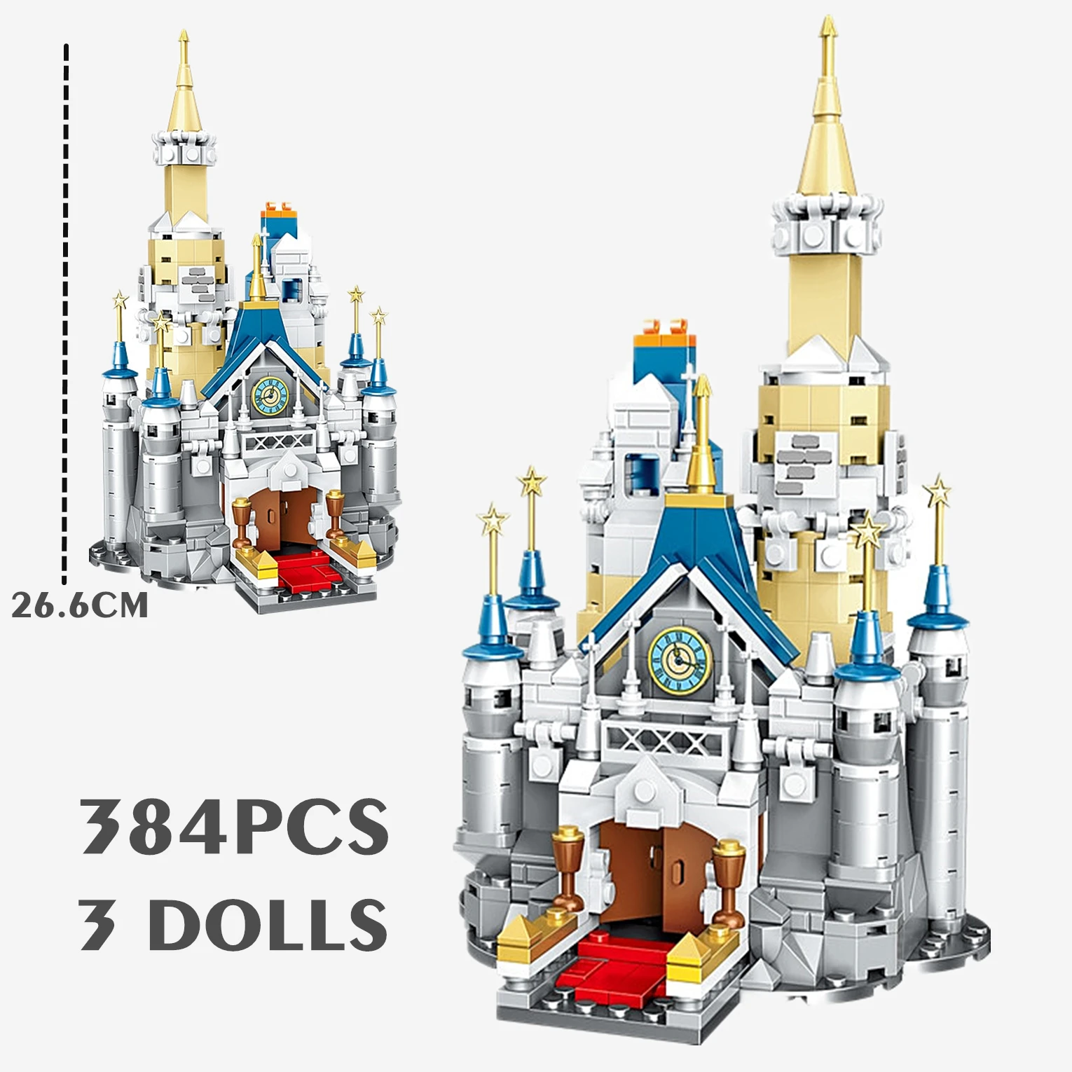 New 384PCS Disney Castle 3 Figures Mickey Minnie Donald Duck Castle Friends Girls Model Building Blocks Bricks Toys Kid Gift
New 384PCS Disney Castle 3 Figures Mickey Minnie Donald Duck Castle Friends Girls Model Building Blocks Bricks Toys Kid Gift