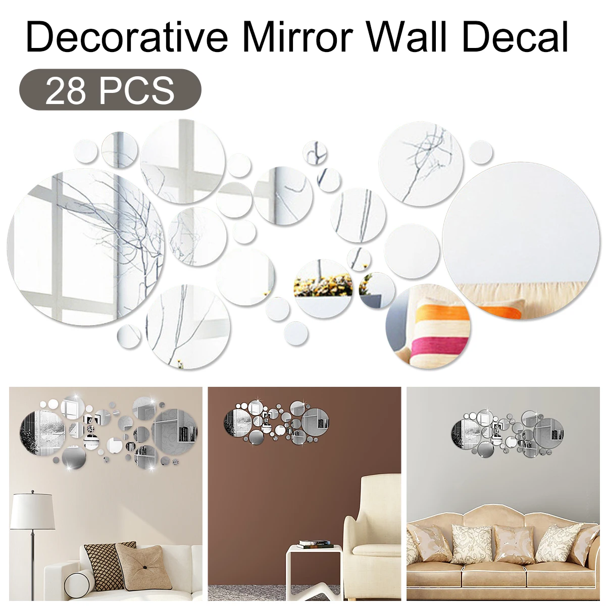 28 Pcs Mirror Wall Sticker Removable Adhesive Acrylic Mirror Wall Decal DIY Round Mirror Decals Self Adhesive Art Wall Decals
28 Pcs Mirror Wall Sticker Removable Adhesive Acrylic Mirror Wall Decal DIY Round Mirror Decals Self Adhesive Art Wall Decals
