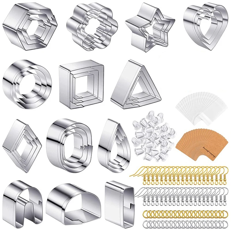 33Pieces Polymer Clay Cutters Clay Earring Cutters 13 Shapes Clay Cutters With Earring Cards For Polymer Clay Cutters
33Pieces Polymer Clay Cutters Clay Earring Cutters 13 Shapes Clay Cutters With Earring Cards For Polymer Clay Cutters