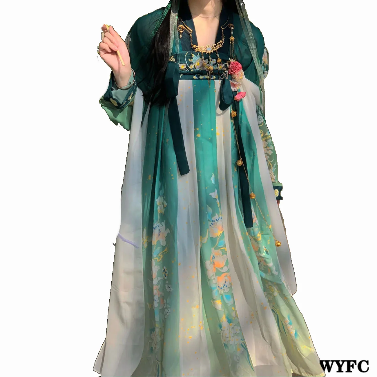 Spring And Summer Thin Women Clothing Chinese Traditions Dress Princess Fairy Skirt Cyan Green Color Classical Dance Costume Set
Spring And Summer Thin Women Clothing Chinese Traditions Dress Princess Fairy Skirt Cyan Green Color Classical Dance Costume Set