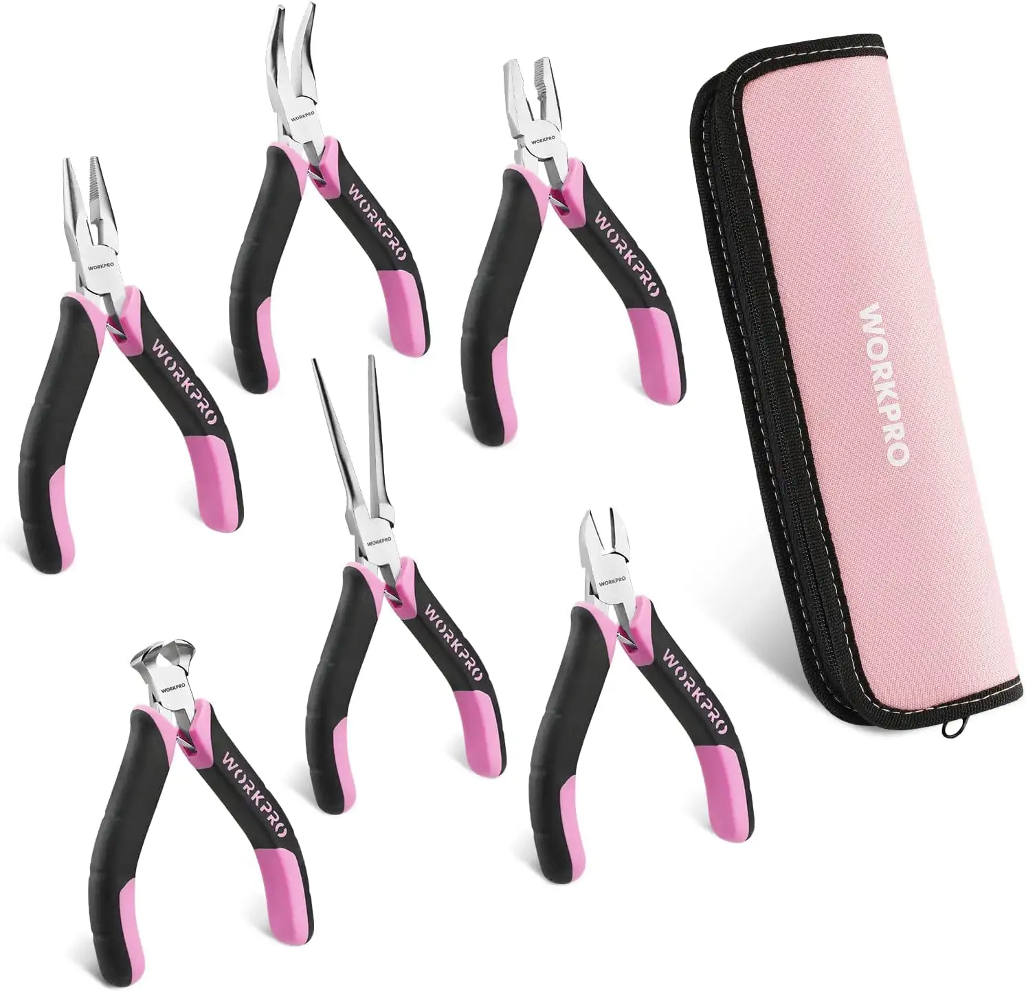 6-Piece Mini Pliers Set, Needle Nose, Long Nose, Bent Nose, Diagonal, End Cutting and Linesman, for Crafts Work, Electronic Repa
6-Piece Mini Pliers Set, Needle Nose, Long Nose, Bent Nose, Diagonal, End Cutting and Linesman, for Crafts Work, Electronic Repa