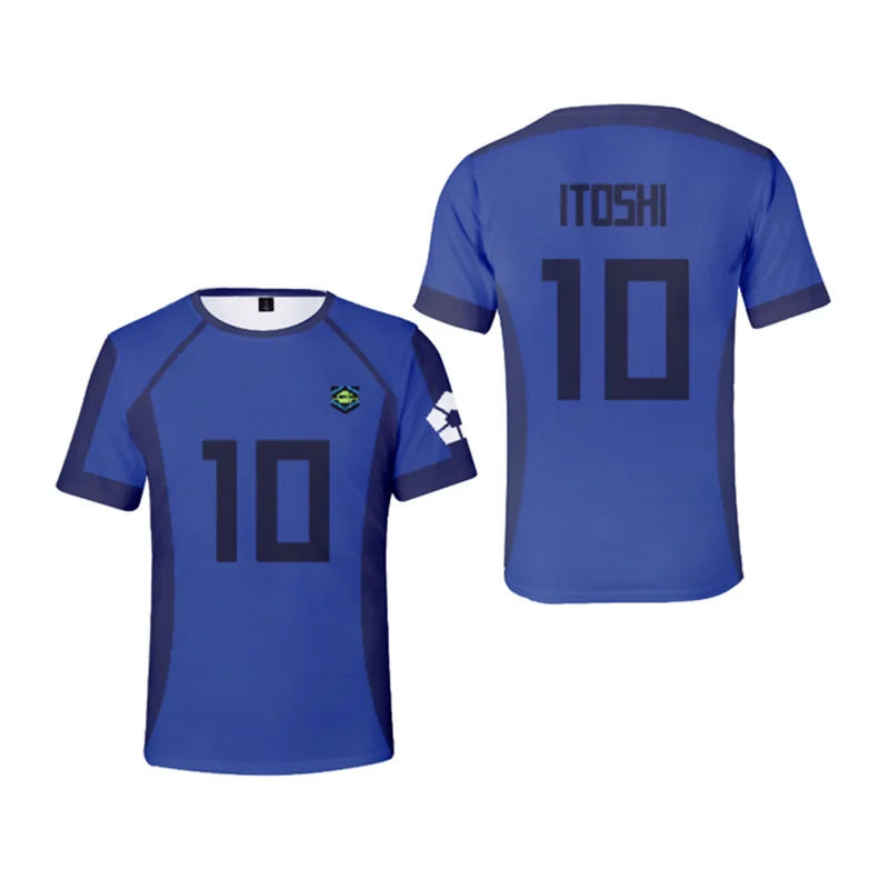 

2023 летняя футболка с синим замком Isagi Yoichi, футболки, одежда оверсайз Y2k, Мужская толстовка, женская и мужская одежда, футболки
