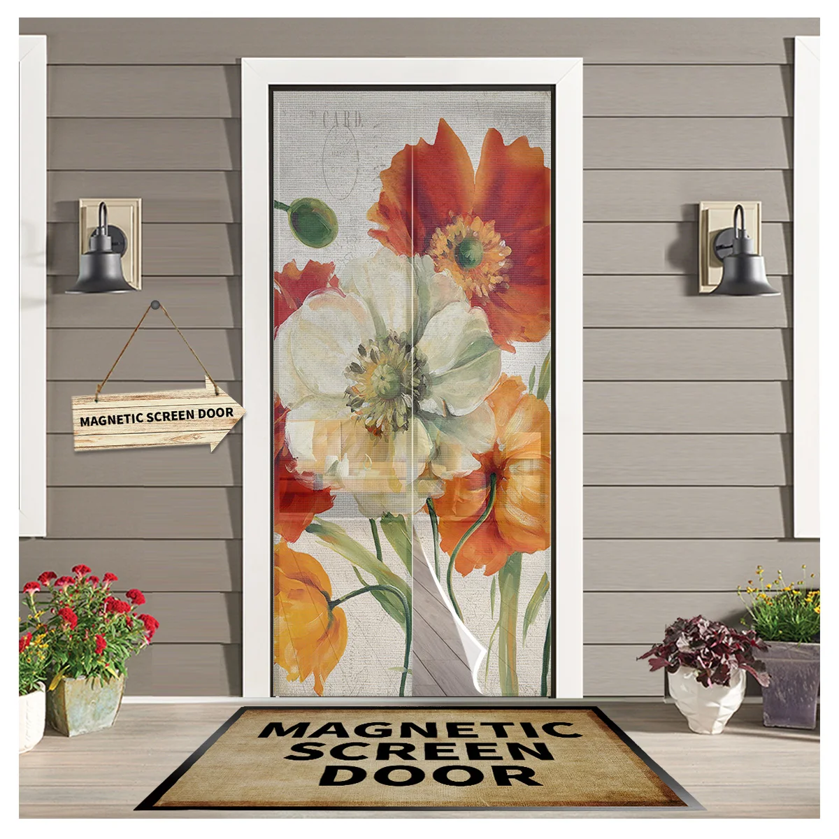 Vintage Flowers Poppies Anti Mosquito Gauze Door Curtain Magnetic Door Screen for Bedroom Summer Door Window Screens
Vintage Flowers Poppies Anti Mosquito Gauze Door Curtain Magnetic Door Screen for Bedroom Summer Door Window Screens