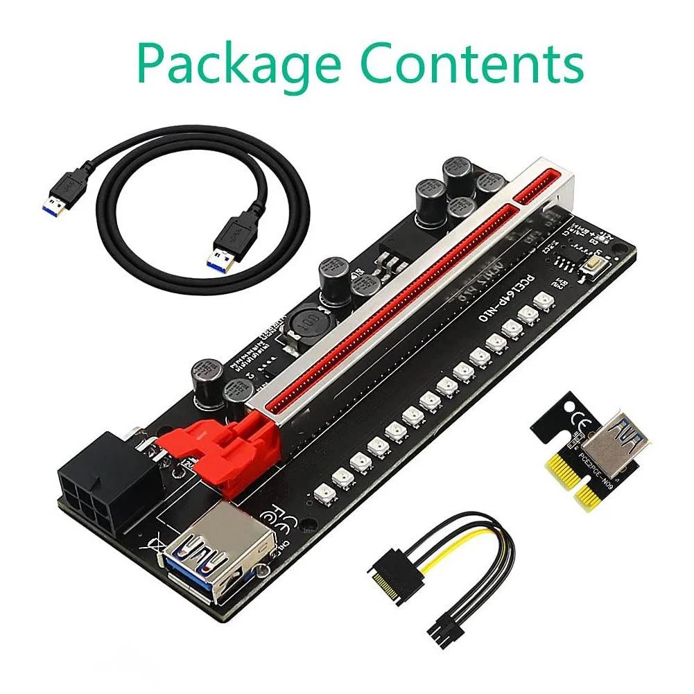 10 шт./лот PCIE Riser 011 V011 Pro Plus PCI-E PCI E экспресс-карта GPU 1X до X16 6pin адаптер кабель Майнинг Riser
10 шт./лот PCIE Riser 011 V011 Pro Plus PCI-E PCI E экспресс-карта GPU 1X до X16 6pin адаптер кабель Майнинг Riser