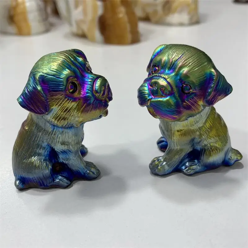 Natural Aura Quartz Gemstone Dogs Carvings Figurine Craft Gift Healing Crystals Reiki Home Decoration 1pcs
Natural Aura Quartz Gemstone Dogs Carvings Figurine Craft Gift Healing Crystals Reiki Home Decoration 1pcs