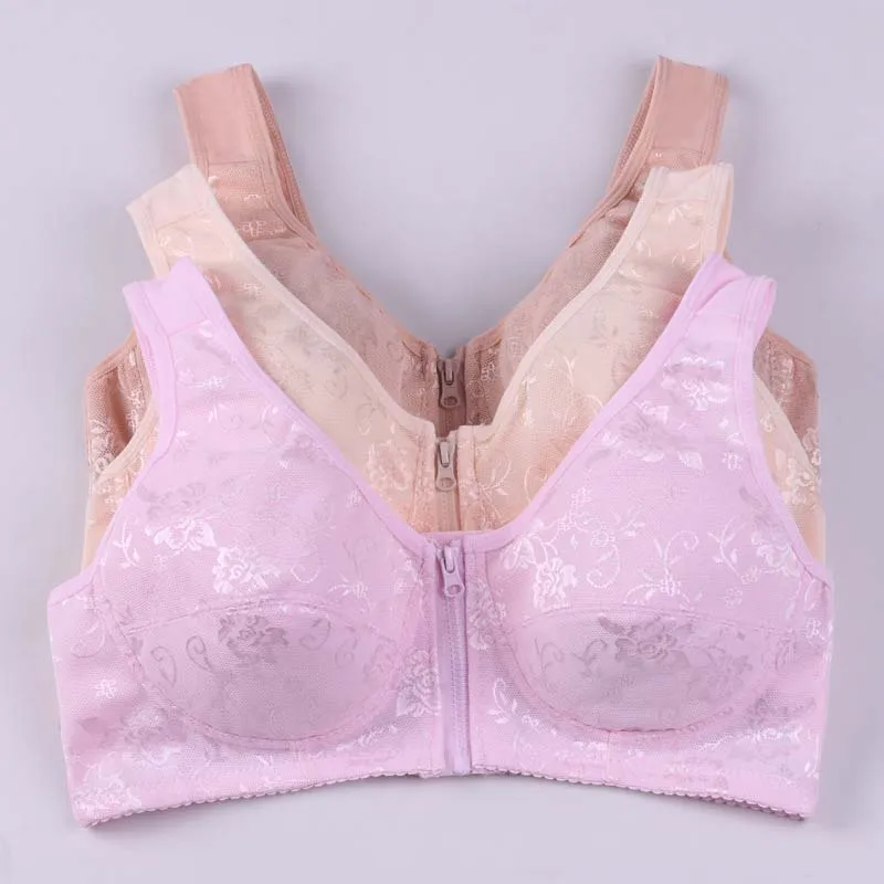 Women Zipper Big Size B Cup Push Up Sports Bras Breathable Sexy Lace Underwear Ladies Brassieres Widened Straps Wireless Bras
Women Zipper Big Size B Cup Push Up Sports Bras Breathable Sexy Lace Underwear Ladies Brassieres Widened Straps Wireless Bras