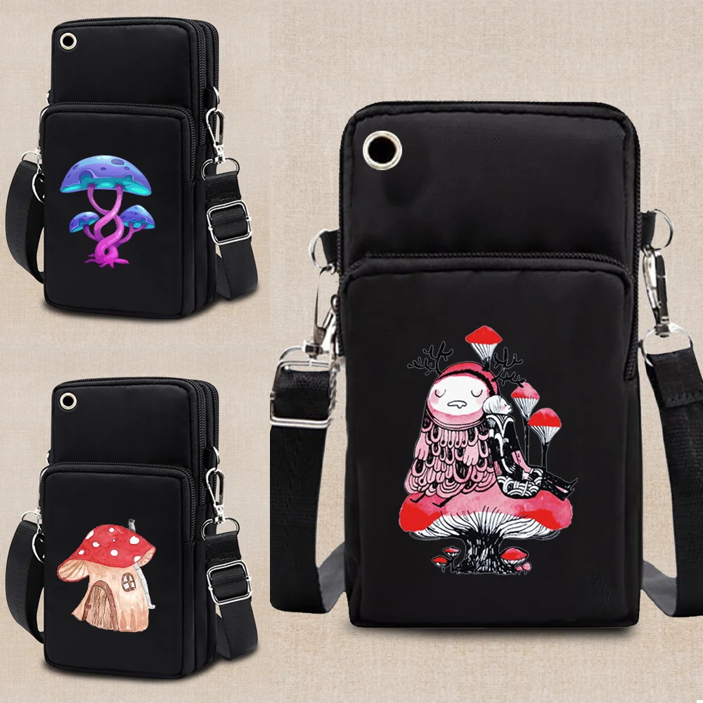 Women's Wallet Shoulder Mini Straps Mobile Phone Card Holders Mushroom Print Handbag Money Pockets Girls Small Bags Wrist Pack
Women's Wallet Shoulder Mini Straps Mobile Phone Card Holders Mushroom Print Handbag Money Pockets Girls Small Bags Wrist Pack