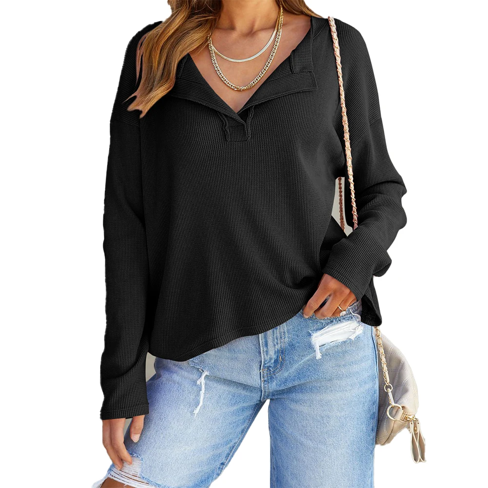 Women Autumn Clothing Top Loose Blouse Polyester Pullover Slightly Elastic Soft Solid Color Spring T Shirt Comfy Fashion T-shirt
Women Autumn Clothing Top Loose Blouse Polyester Pullover Slightly Elastic Soft Solid Color Spring T Shirt Comfy Fashion T-shirt