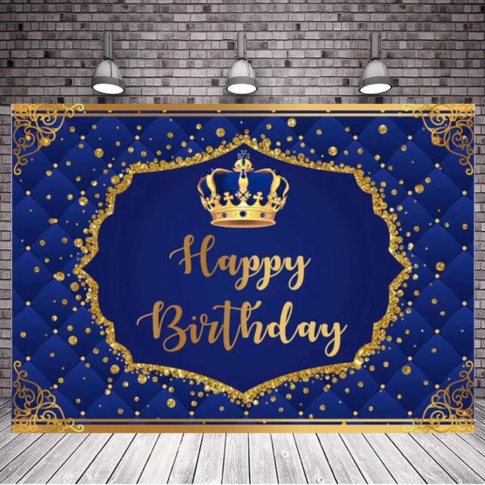 Photography Backdrop Royal Blue Gold Glitter Dots Photo Booth Background Happy Birthday Blue Crown Prince Theme Party Decoration
Photography Backdrop Royal Blue Gold Glitter Dots Photo Booth Background Happy Birthday Blue Crown Prince Theme Party Decoration